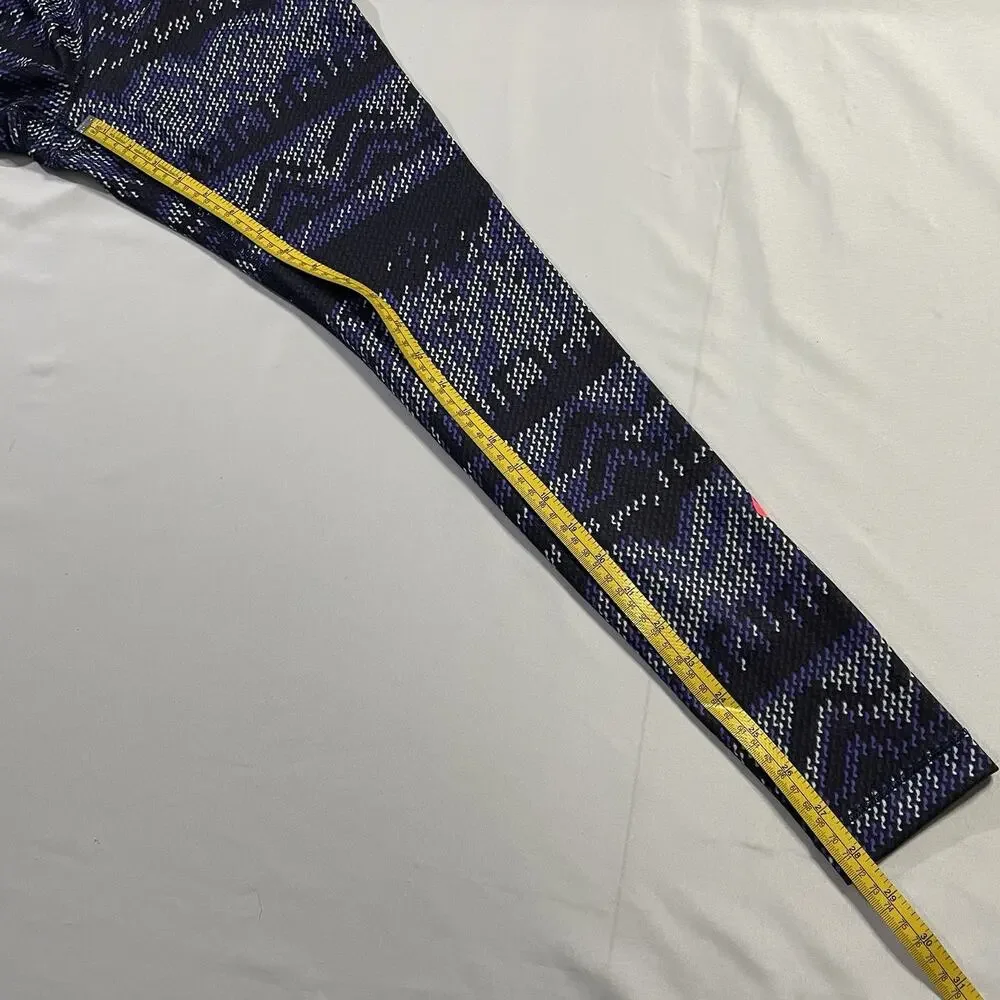 Nike‎ Pro Hyperwarm Women’s S Leggings Purple Geometric Nordic Print Pink Waist